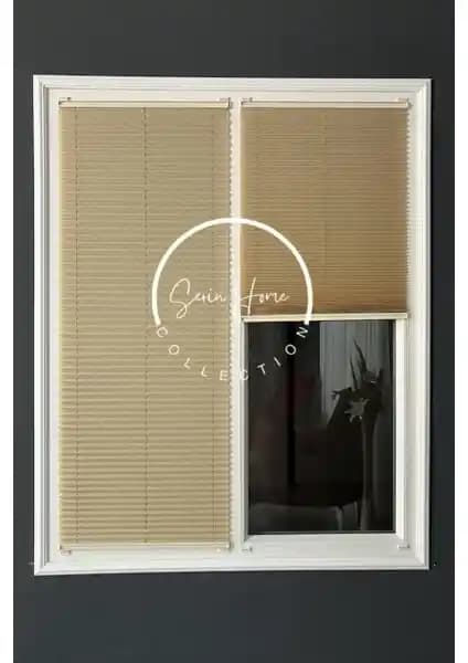 Serin Home Collection Koyu Krem Katlanabilir Plise Perde ile Estetik ve Fonksiyonellik