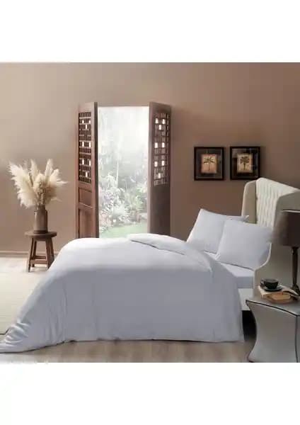 Taç Everyday Saten Nevresim Takımı Çift Kişilik Gri - Konforlu ve Şık Yatak Tekstili