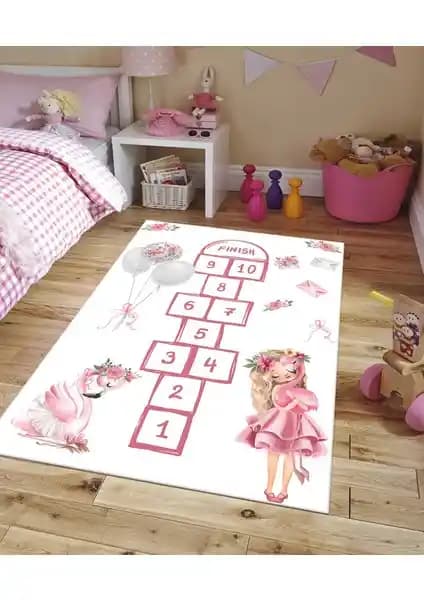 Vivica Dijital Baskı Kaymaz Taban Çocuk Odası Halısı - Sağlıklı ve Konforlu Tasarım
