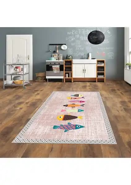 West Home Dijital Baskılı Yıkanabilir Kaymaz Taban Mutfak Halısı ile Şıklık ve Konfor