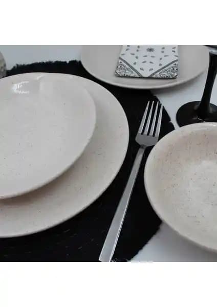 Arna 18 Parça Seramik Yemek Takımı 6 Kişilik Şık ve Dayanıklı Mutfak Seti