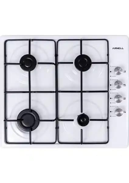 Arnell 4 Gözlü Gazlı Emaye Ocak Beyaz Modern Mutfaklar İçin Güvenli ve Dayanıklı Tasarım