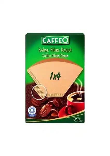 Caffeo Kahve Filtresi 1X4 80 Adet Yüksek Filtreleme ve Doğal Malzeme Özelliğiyle