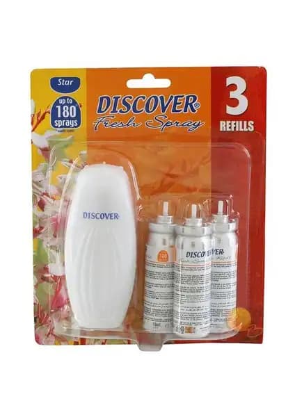 Discover Fresh Sprey Banyo Spreyi 3 Yedekli – Uzun Süreli Ferahlık ve Pratik Kullanım