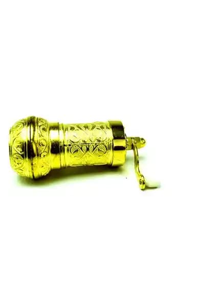 Döküm Dekoratif Kahve ve Baharat Öğütücü Gold - Şık ve Dayanıklı Mutfak Aksesuarı
