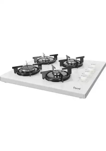 Ferre 2240 CE Beyaz Emaye Setüstü Cam Ocak Modern Mutfaklar İçin Güvenli ve Şık Tasarım