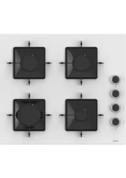 Ferre SS206 Kare Emaye Beyaz Cam Ocak: Modern ve Güvenilir Mutfak Çözümü