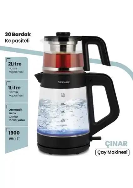 Goldmaster GM8320S Çınar: Modern Tasarım ve Yüksek Performanslı Çay ve Su Isıtıcısı