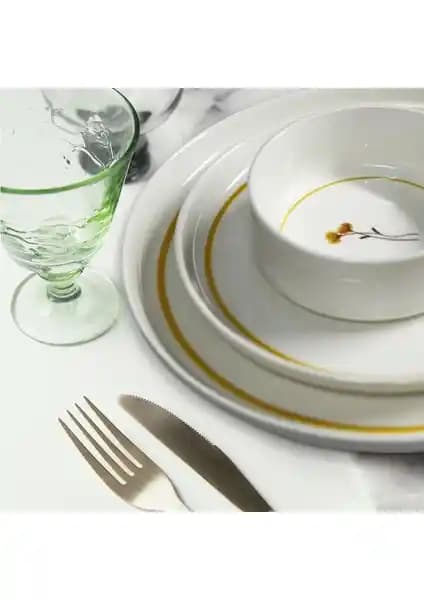 Güral Porselen İris 18 Parça Yemek ve Sunum Seti Şık ve Dayanıklı Tasarımıyla Modern Sofralar İçin