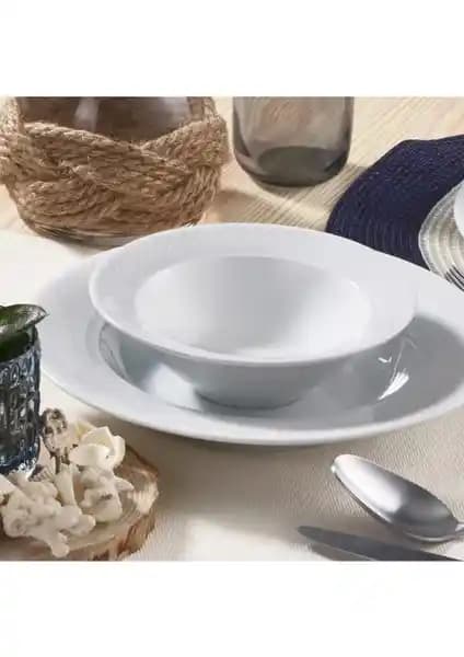 Güral Porselen Okyanus 18 Parça 6 Kişilik Yemek Takımı Modern ve Dayanıklı Tasarım