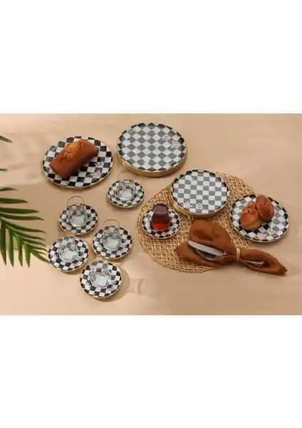 Gürcü Glass Damalı 24 Parça Set ile Şık ve Dayanıklı Sofralar Yaratın