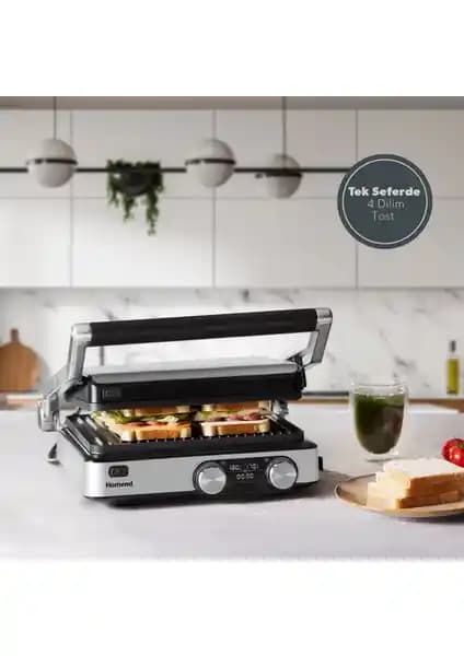 Homend Grilliant 1340H Inox Gövde Döküm Plaka Tost ve Izgara Makinesi Özellikleri ve Kullanım Avantajları