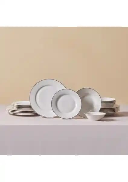 Karaca Elegance Bone Rebeca 24 Parça Porselen Yemek Takımı Şık ve Modern Tasarım
