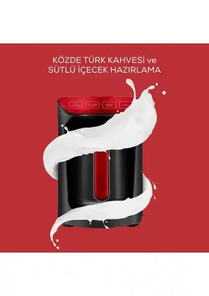 Karaca Hatır Köz Sütlü Türk Kahve Makinesi Imperial Red ile geleneksel lezzeti modern tasarımda yakalayın