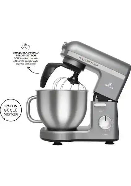 Karaca Mastermaid Chef Pro Çift Kollu Stand Mikser Galaxy Grey 1750 W ile Mutfakta Profesyonel Performans