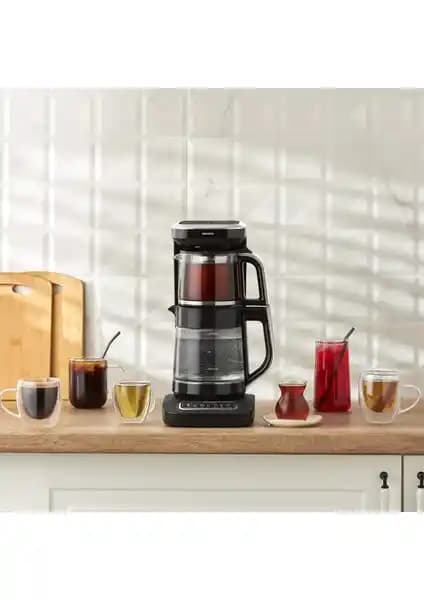 Karaca Robotea Pro 4 in 1 Konuşan Cam Çay Makinesi Çok Fonksiyonlu ve Akıllı Tasarım