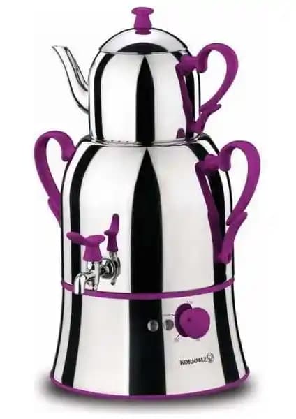 Korkmaz A 338-03 Nosta Semaver Violet ile Hızlı ve Estetik Çay Demleme Deneyimi