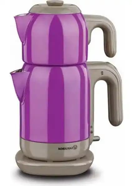 Korkmaz Demtez Mor Çaycı Çay Makinesi A369-12: Şık ve Fonksiyonel Elektrikli Çay Makinesi