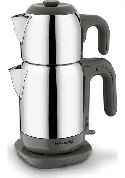 Korkmaz Demtez SatinGri Elektrikli Çaydanlık: Şık ve İşlevsel Tasarım Özellikleri ve Kullanım Avantajları