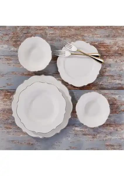 Korkmaz Eliza Collection 60 Parça Gold Yuvarlak Yemek Takımı Detayları ve Özellikleri