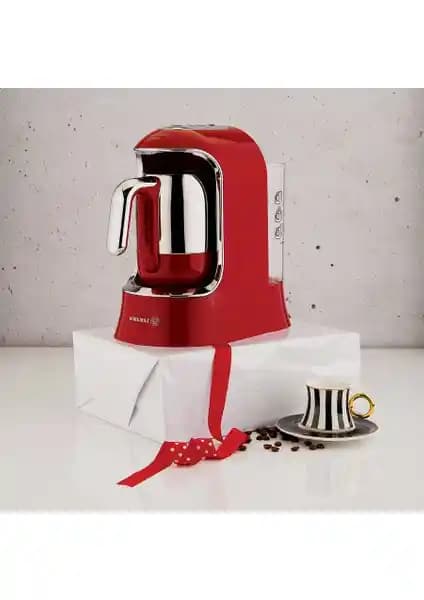 Korkmaz Kahvekolik Aqua Kırmızı Otomatik Kahve Makinesi Modern Tasarım ve Teknoloji Özellikleri