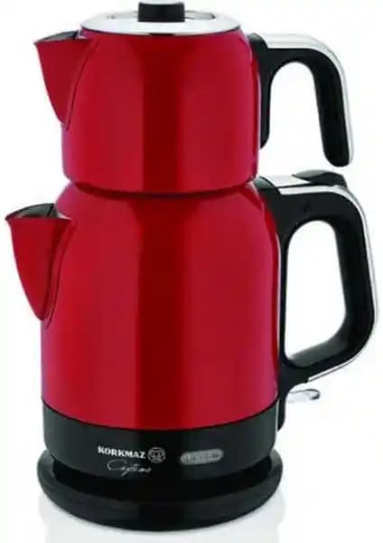 Korkmaz Kırmızı Krom Elektrikli Çaydanlık: Modern Tasarım ve Fonksiyonellik Bir Arada