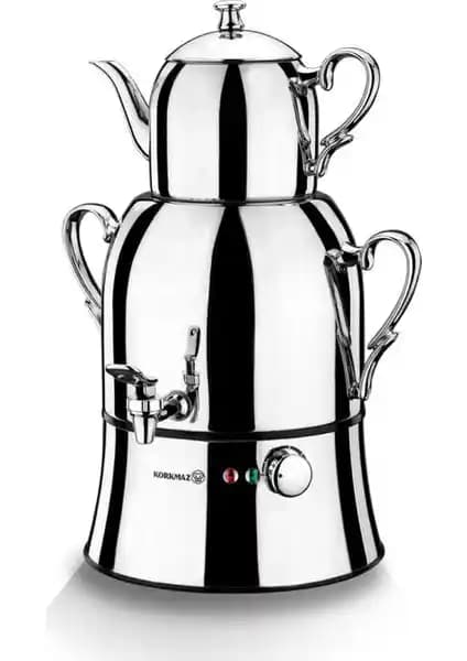 Korkmaz Nosta Mega InoxKrom Semaver: Yüksek Kapasiteli ve Güvenli Çay Makinesi Özellikleri