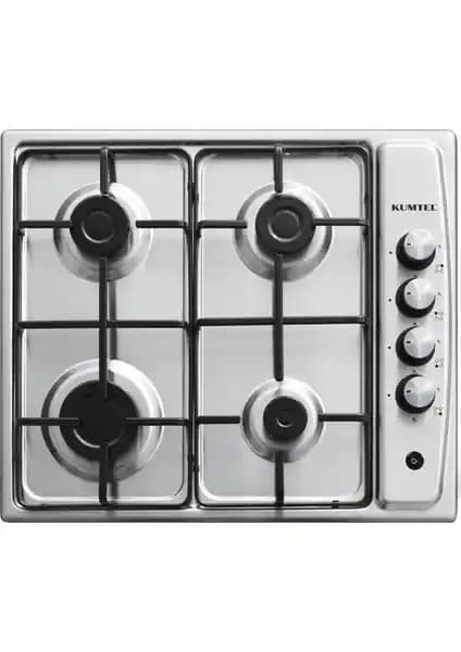Kumtel KO 410F Inox 4 Gözlü Gazlı Setüstü Ocak Modern ve Güvenli Mutfak Çözümü