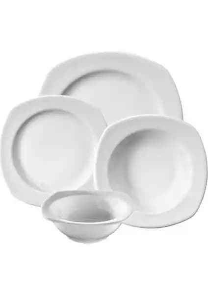 Kütahya Porselen Çisil 48 Parça 12 Kişilik Modern ve Şık Yemek Takımı