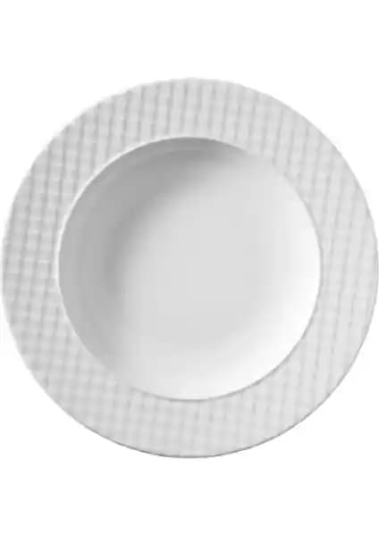 Kütahya Porselen Ekose 6 Parça Yemek Tabağı Seti Günlük ve Çeyizlik Kullanım İçin