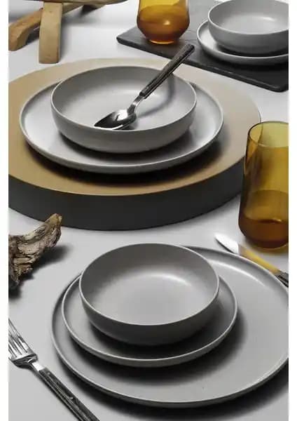 Kütahya Porselen Moderna 16 Parça Dört Kişilik Şık ve Dayanıklı Yemek Takımı