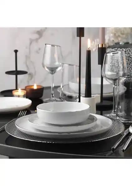 Kütahya Porselen Mood Platin 24 Parça Modern ve Şık Yemek Takımı Özellikleri