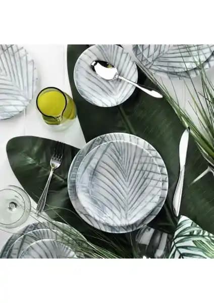 Kütahya Porselen Nano Krem 24 Parça Yemek Takımı Modern ve Dayanıklı Tasarım