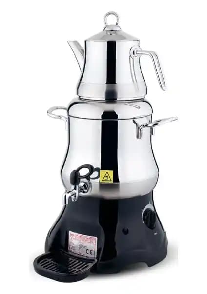 Lines Naz Elektrikli Lüx Çelik Semaver: Dayanıklı ve Şık Modern Çay Demleme Cihazı