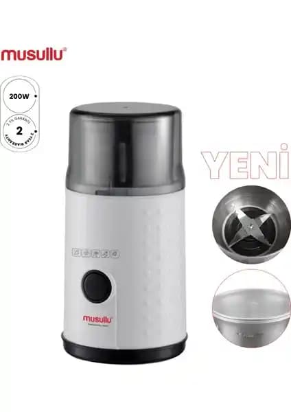 Musullu Kahve ve Baharat Öğütücü 200W Güçlü ve Şık Tasarım ile Mutfakta Pratik Kullanım