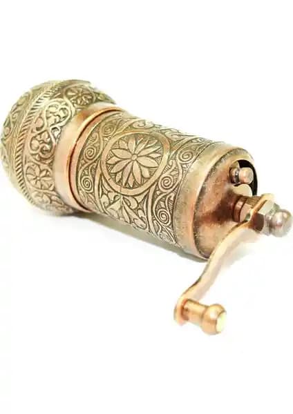 Pologift Bakır Dekoratif Kahve ve Baharat Öğütücü - El İşçiliği ve Vintage Tasarım