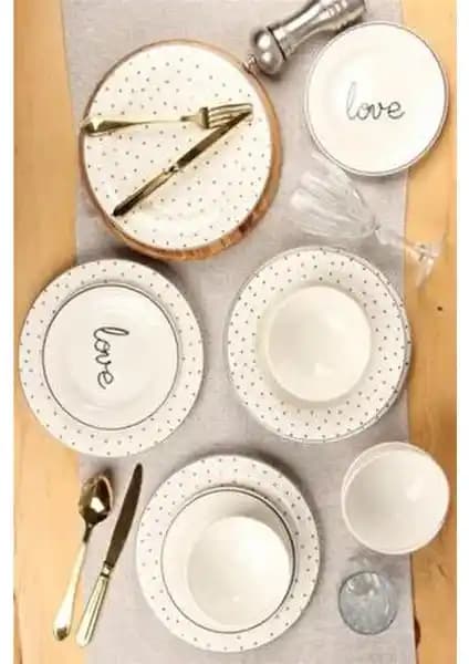 Porland Hope 6 Kişilik 24 Parça Yemek Takımı Modern Tasarım ve Dayanıklılık Sunar