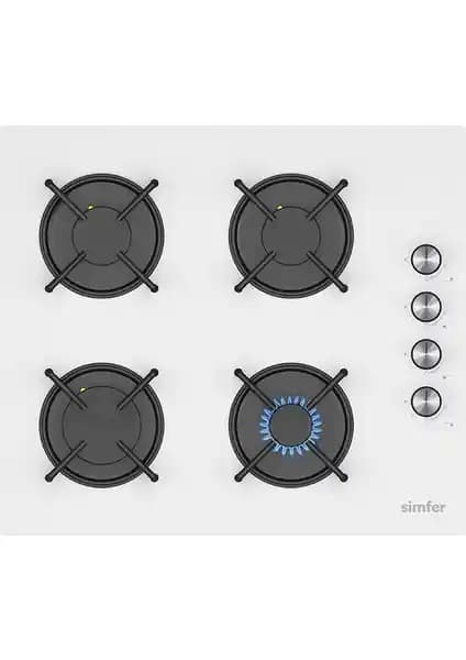 Simfer 3048 Beyaz Ankastre Cam Ocak: Modern ve Güvenli Mutfak İçin Şık Seçenekler