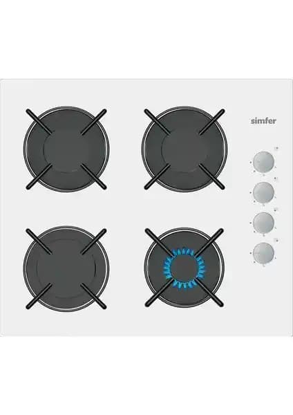 Simfer T3507 4G 60 cm Beyaz Cam Ankastre Ocak Modern Mutfaklar İçin Güçlü ve Şık Tasarım