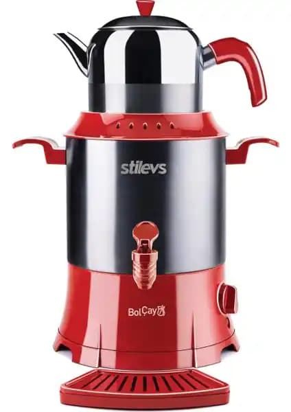 Stilevs Çelik Lux Semaver Kırmızı Modern Tasarım ve Kullanışlılık Özellikleri