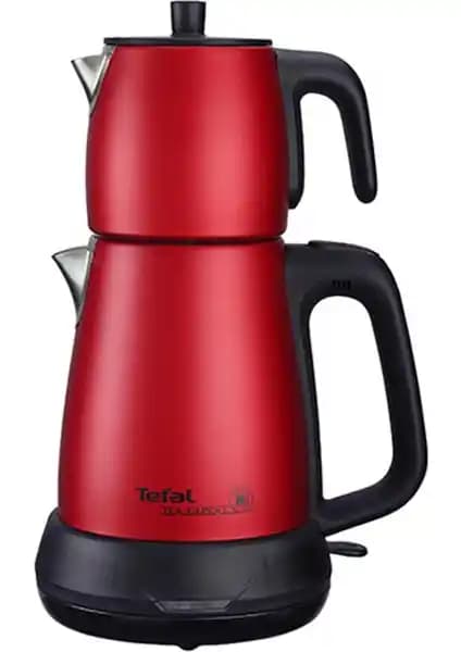 Tefal Tea Expert Paslanmaz Çelik Kırmızı Çay Makinesi 1650 Watt Güç ve Estetik Bir Arada