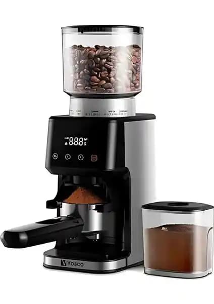 Vosco Dijital Espresso Kahve Değirmeni ve Öğütücü: Yüksek Performanslı Kahve Öğütme Cihazı