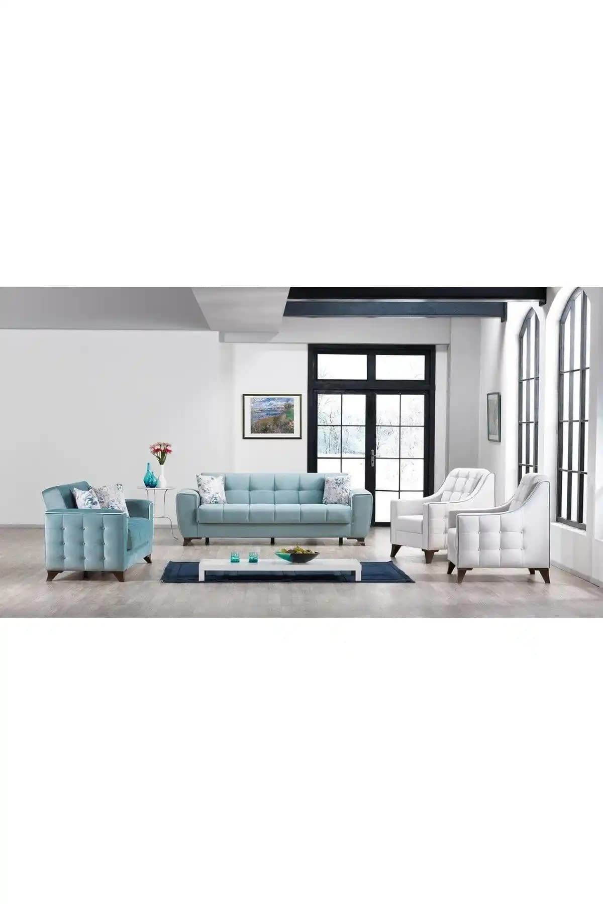 Açık Mavi Koltuklarla Dekorasyonun Ferah ve Şık Dünyası Rehberi