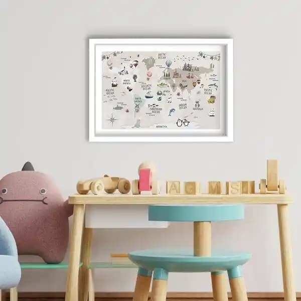 Beyaz Çerçeveli Tablolarla Evinize Modern ve Şık Bir Dokunuş Yapın