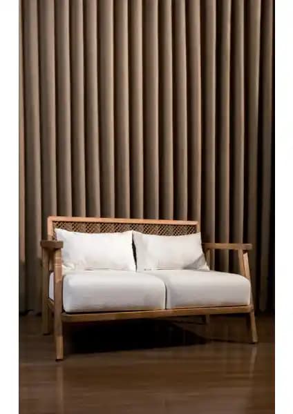 Aberteka Merlin Hazeranlı Açık Ceviz Renkli Modern İkili Kanepe ve Özellikleri