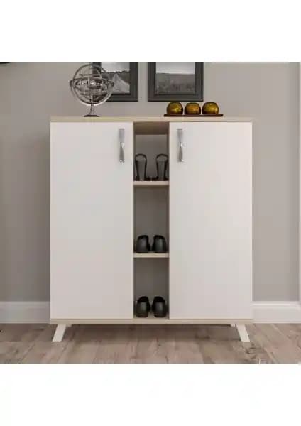 Aeka 3050 Ecem Kapaklı Çok Amaçlı Ayakkabılık Modern Tasarım ve Geniş Depolama Alanı