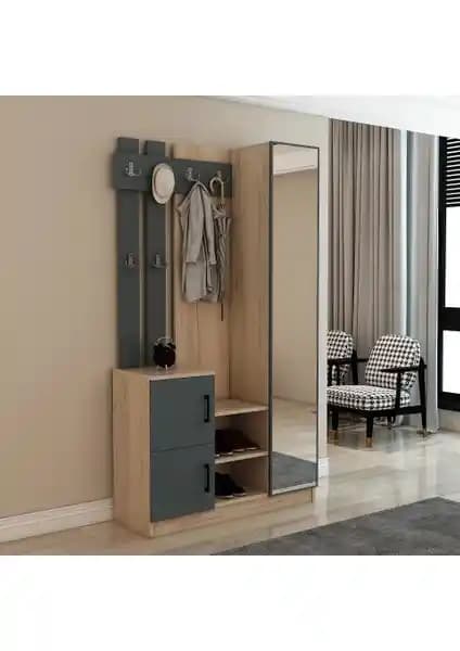 Afilli Nova Kapaklı Aynalı Portmanto: Modern ve Dayanıklı Giriş ve Antre Depolama Çözümü