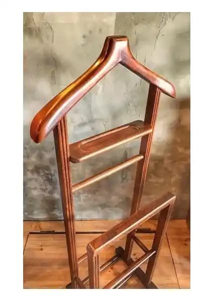 Ahzeli Gürgen Ağacından Çiftli Dilsiz Uşak Ayaklı Kıyafet Askılığı Özellikleri ve Dekorasyon İpuçları