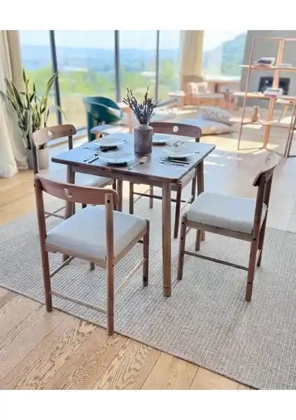 Alaçatı Ceviz Masa: Modern ve Dayanıklı Ahşap Tasarım, Çok Yönlü Kullanım ile Dekorasyonun Şıklığını Yansıtıyor