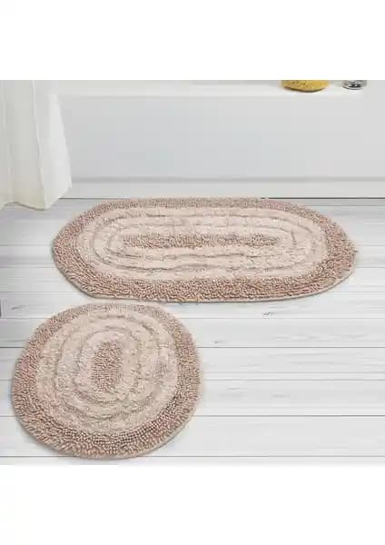 Alanur Home Trio Bukle Cotton Pudra Banyo Paspas Seti Modern ve Dayanıklı Tasarım